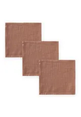 Organic Muslin Burp Cloths Set 3 Coffee