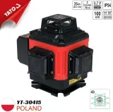 ياتو YT-30415 مستوى ليزر أخضر ذاتي التسوية 4D بسعة 2400 مللي أمبير ووزن 570 غرام