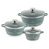 ماركات أخرى طقم أدوات طهي LIFEP7-6-2-A مكون من 6 قطع، أخضر