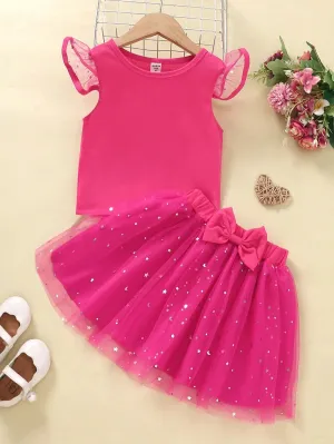 Little Girls Sets 3-4y red rose size: 3-4y