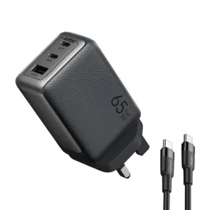 oraimo Oraimo Hypergan 3-port Gan Wall Charger 65W black power: 65w